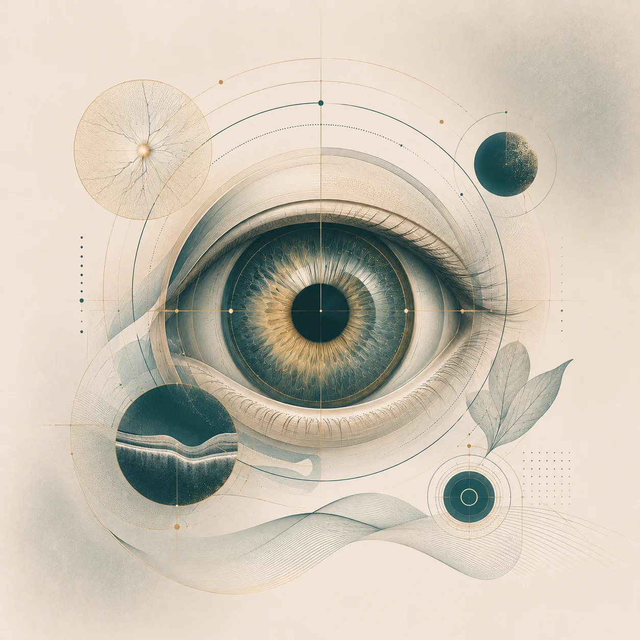 Ilustração sobre córnea e cirurgia refrativa